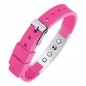 Preview: Lunavit Magnet Silikonarmband Sporty Pink