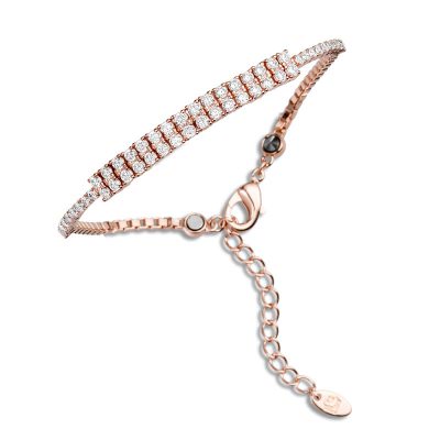 Lunavit Twin Rose Magnetic Bracelet - Delicate Elegance with Cubic Zirconias